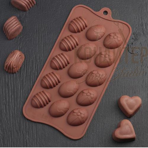форма для льда и шоколада яйца, 15 штук