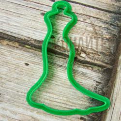 вырубка "платье со шлейфом"