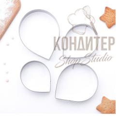 Набор форм для вырезания "Лепесток розы" 4 штуки