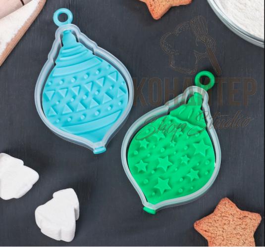 Форма для печенья двухсторонняя «Ёлочная игрушка», 10?6,5 см