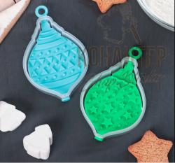 Форма для печенья двухсторонняя «Ёлочная игрушка», 10?6,5 см