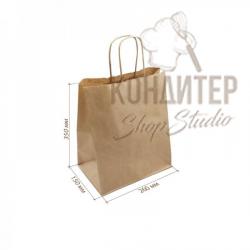 Крафт Пакет с ручкой 260*350