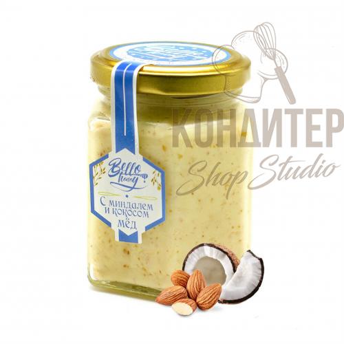 Крем-мёд с миндалём и кокосом Bello Honey 250гр стекл банка