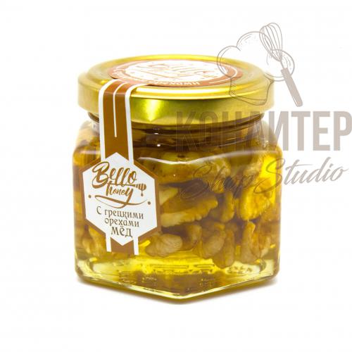 Мёд с грецким орехом Bello Honey 155гр стекл банка