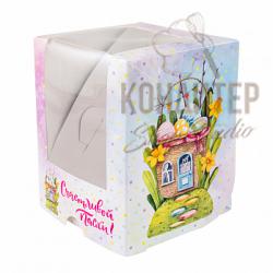 Коробка для мини Кулича 9,5*9,5*12см