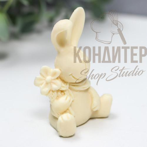 Молд силиконовый Заяц с букетом 3,8*2,7*5,4см