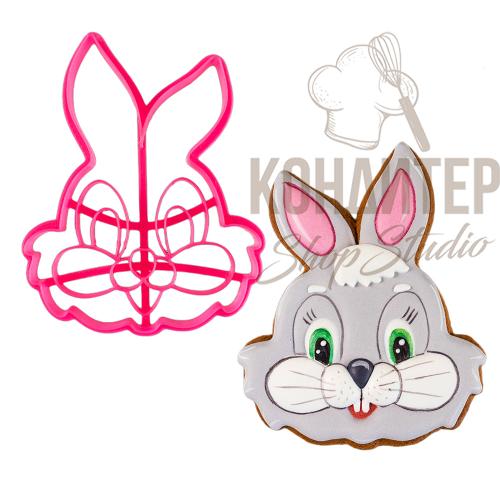 Вырубка Заяц мордочка с оттиском 10,5см