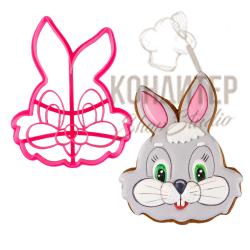 Вырубка Заяц мордочка с оттиском 10,5см