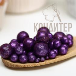 Воздушный рис с глиттером Фиолетовый 50гр