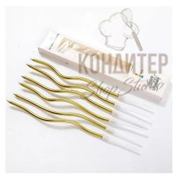 Свечи в торт Волна 15см 6шт