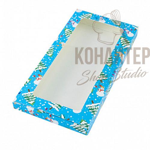 Упаковка для шоколадной плитки Новогодняя 180*90*15