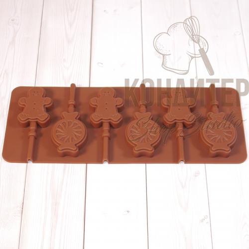 Форма для леденцов Леденец и пряня 24*10 6ячеек