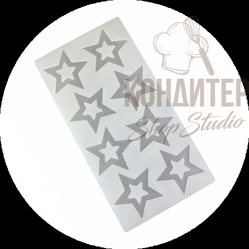 Мат силиконовый Звезды 11*21см 8яч