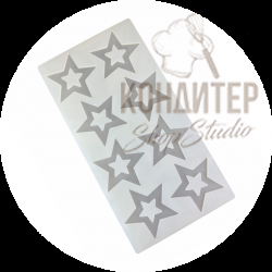 Мат силиконовый Звезды 11*21см 8яч