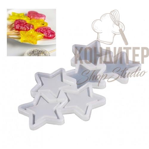 Форма силиконовая Погремушка звезда 3яч 5,5*5см