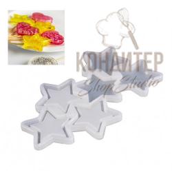 Форма силиконовая Погремушка звезда 3яч 5,5*5см