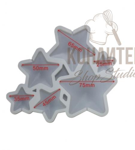 Форма для леденцов Звезды 13*15см 6яч