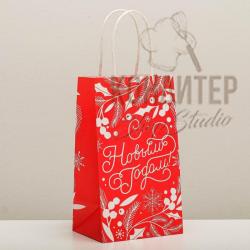 Пакет подарочный вертикальный 12*21*9см
