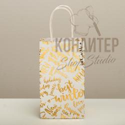 Пакет подарочный вертикальный 12*21*9см