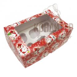 Упаковка на 6 капкейка С Новым Годом