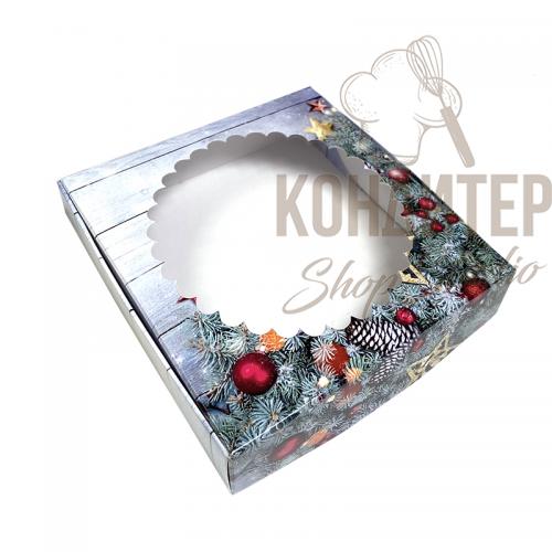 Упаковка для печенья новогодняя 120*120*30