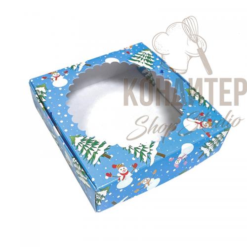 Упаковка для печенья новогодняя 120*120*30