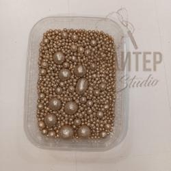 Декор воздушный рис белое золото 50гр