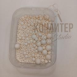 Декор воздушный рис белый матовый 50гр