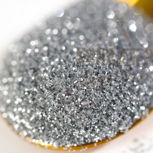 Пищевой блеск серебро крупная фракция 5г