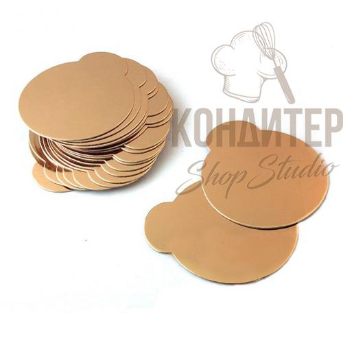 Подложка 8*3,2 золото/жемчуг с ручкой 25шт