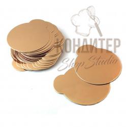 Подложка 8*3,2 золото/жемчуг с ручкой 25шт