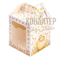 Коробка для кулича ципленок 15*15*18