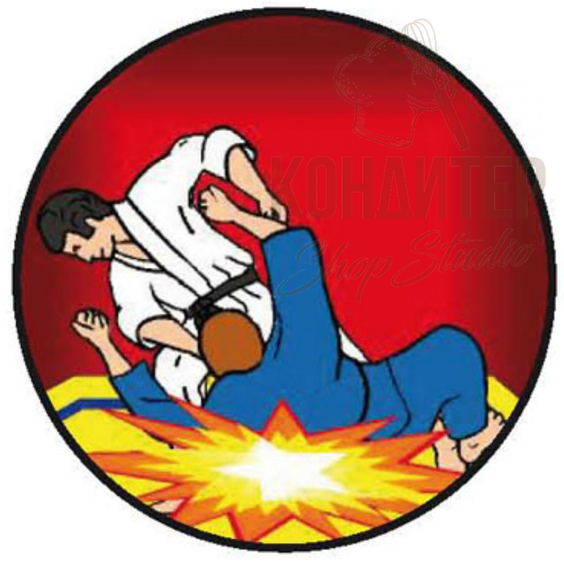 Вафельная картинка дзюдо