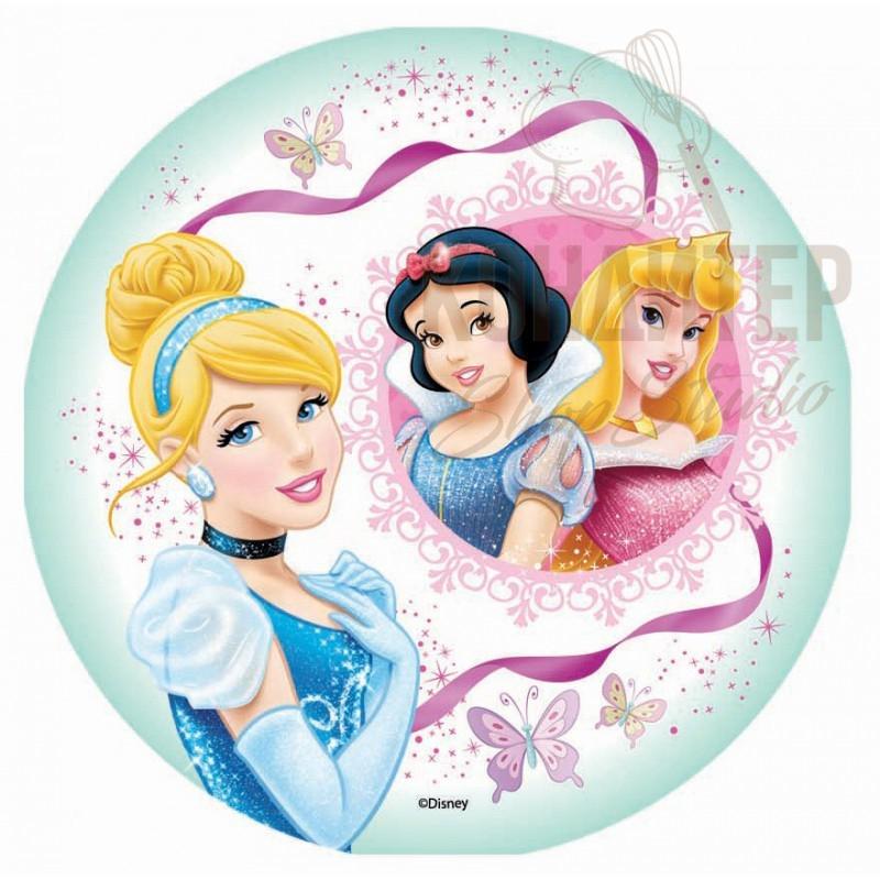 Вафельная картина. Принцессы Диснея. Торт с принцессами Диснея. Принцессы в круге. Принцессы для печати на сахарной бумаге.
