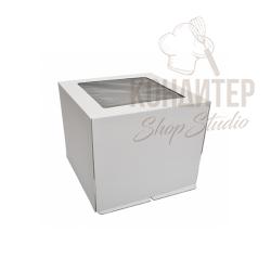 коробка для торта 30*30*19 с окном