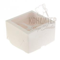 Упаковка для капкейков на 4 шт с окном 160х160х100