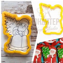 Вырубка "Дед мороз с елкой"