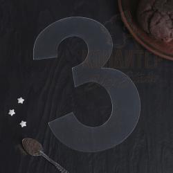 Трафарет для торта "Цифра 3"