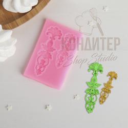 Молд силиконовый Цветочный узор 5*8см