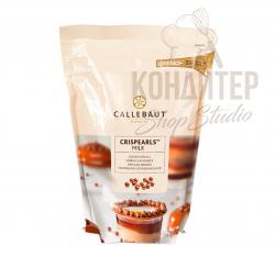 Шоколадные хрустящие шарики CALLEBAUT CRISPEARLS Milk - молочный шоколад