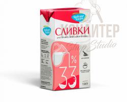 Сливки "Чудское озеро" 33%  1л