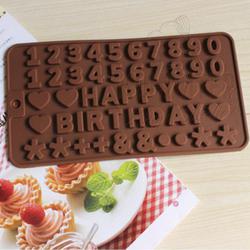 Форма силиконовая "Happy Birthday и цифры"