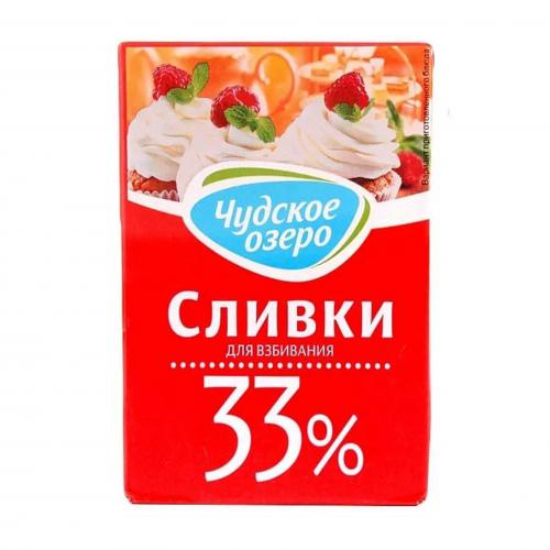 Сливки Чудское Озеро 33% 200мл