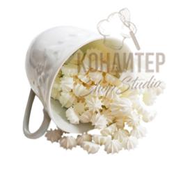сахарные фигурки мини-безе белые