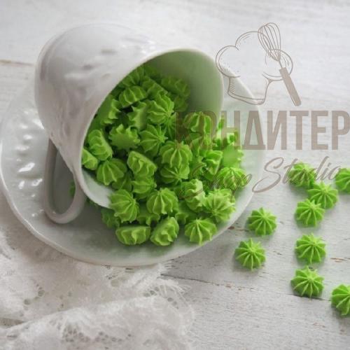 сахарные фигурки мини-безе салатовые