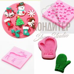 Новогодние силиконовые молды
