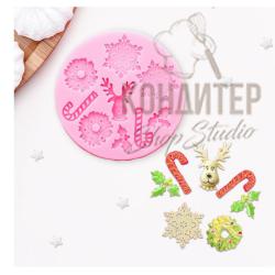 Молд силиконовый "Новогодний" 9,5 см