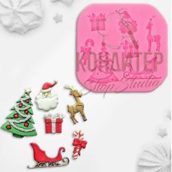 Молд силиконовый "Новогодняя суета"