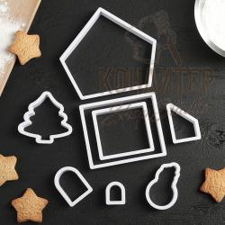 Набор форм для вырезания печенья «Пряничный домик», 8 шт