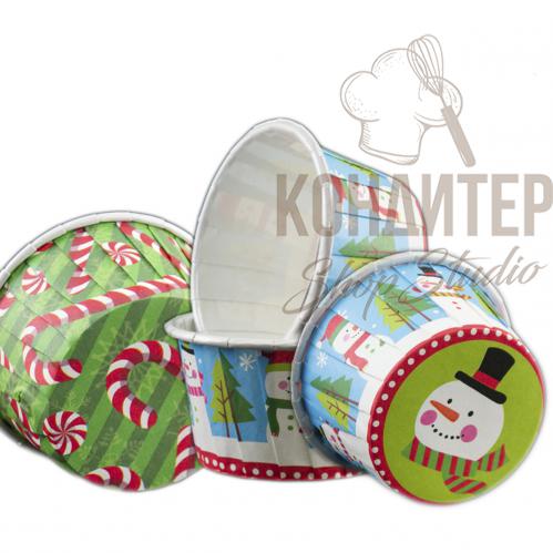 Капсулы с закрученным краем Новогодние 50*40мм 10штук